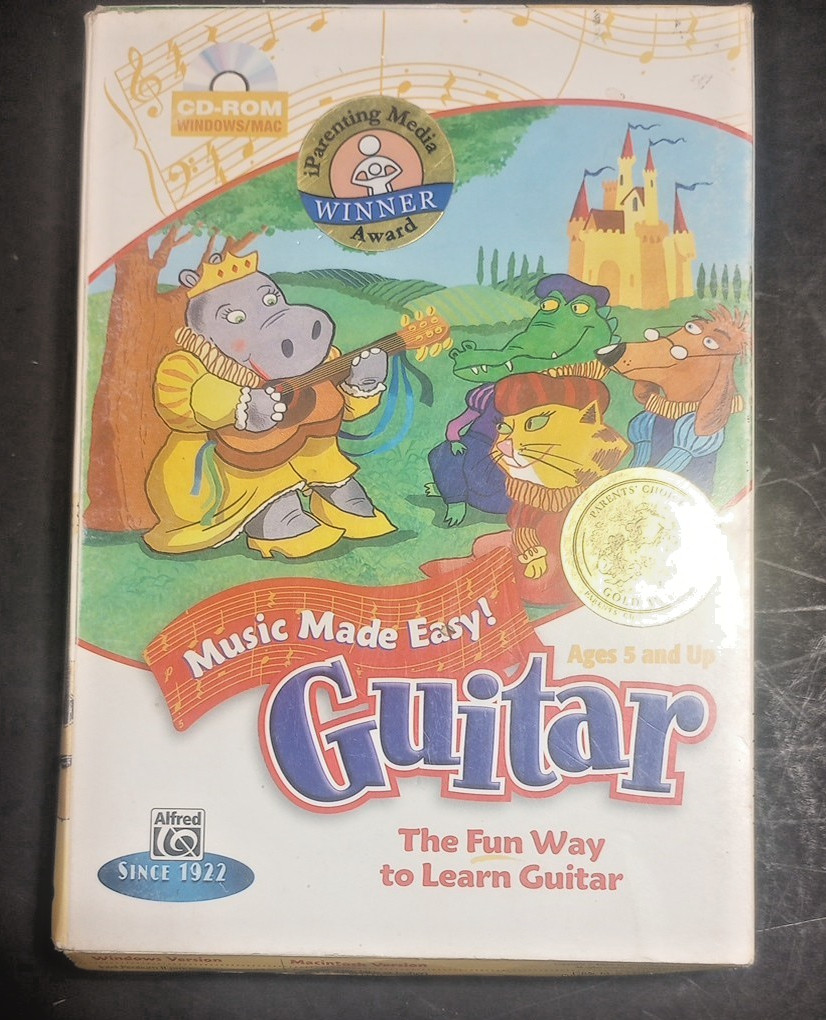 Music Made Easy Guitar Ages 5 and Up Step-by-Step Video Lessons CD Rom Sealed