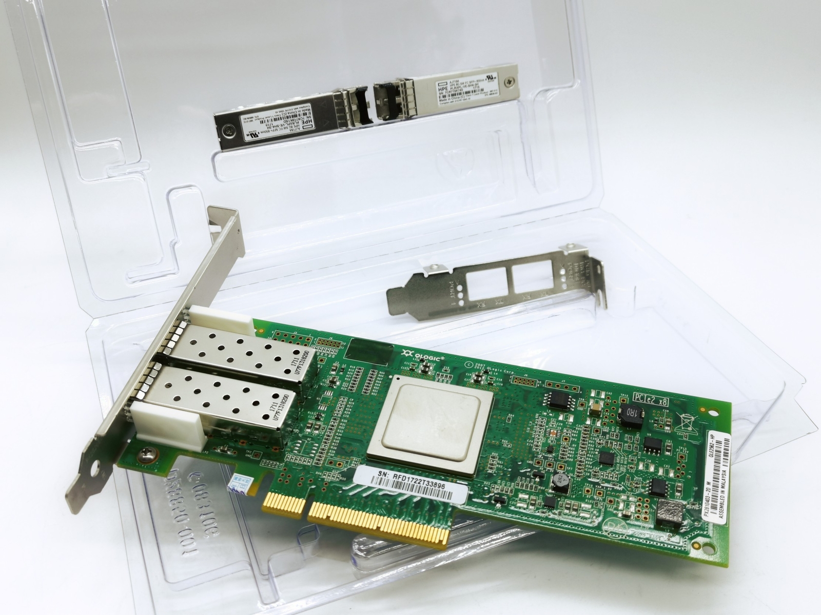 HP AJ764A AJ764-63002 QLogic QLE2562-HP PCIe 8GB FC HBA 489191-001 2x SFP