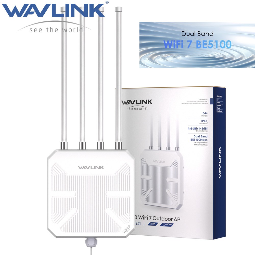 WAVLINK  AX3000 Outside Extender Wireless Router WN573HX3 WiFi6 AP WiFi 7 BE5100