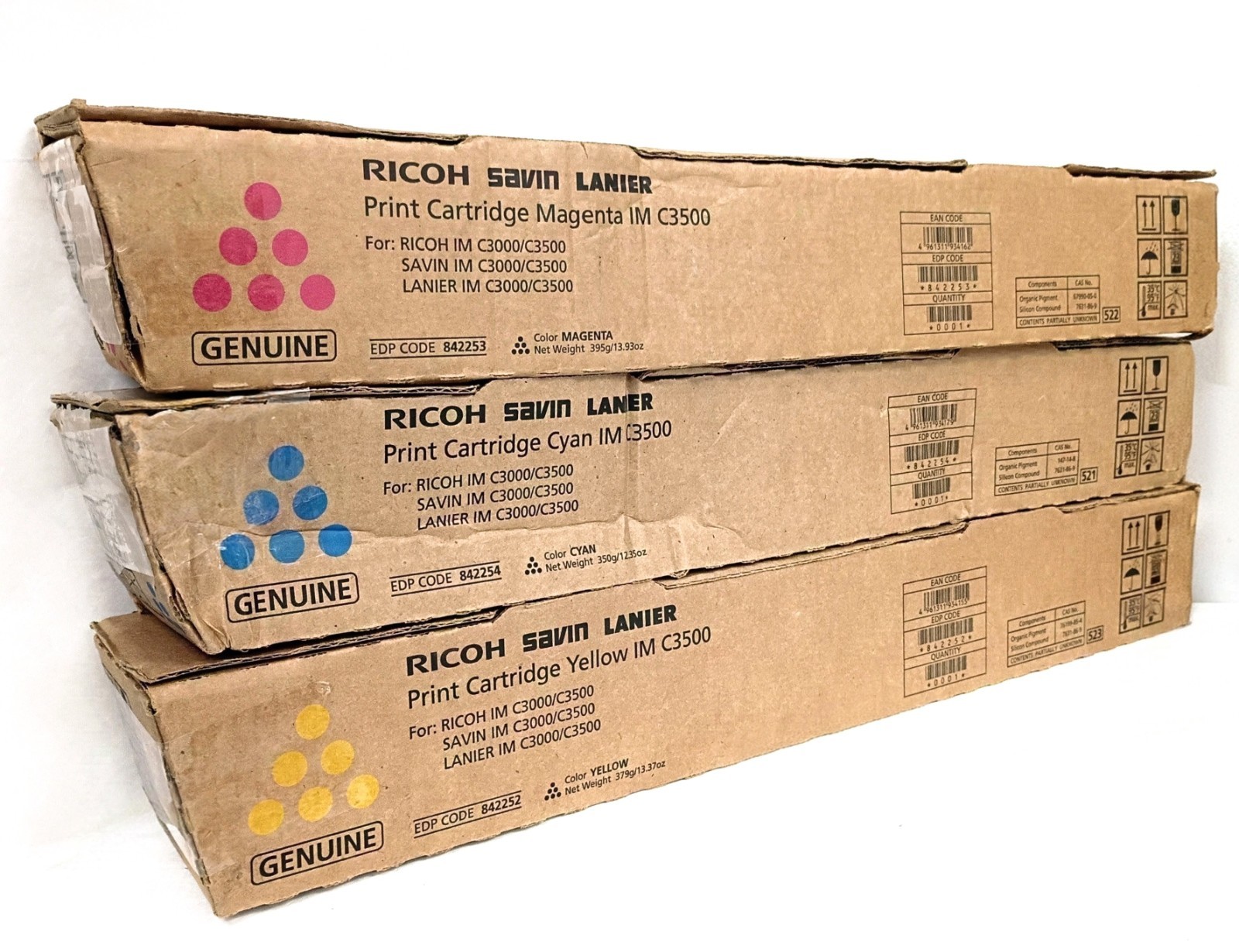Ricoh Genuine Toner For IM C3500 C3000 Yellow 842252 Cyan 842254 Magenta 842253 