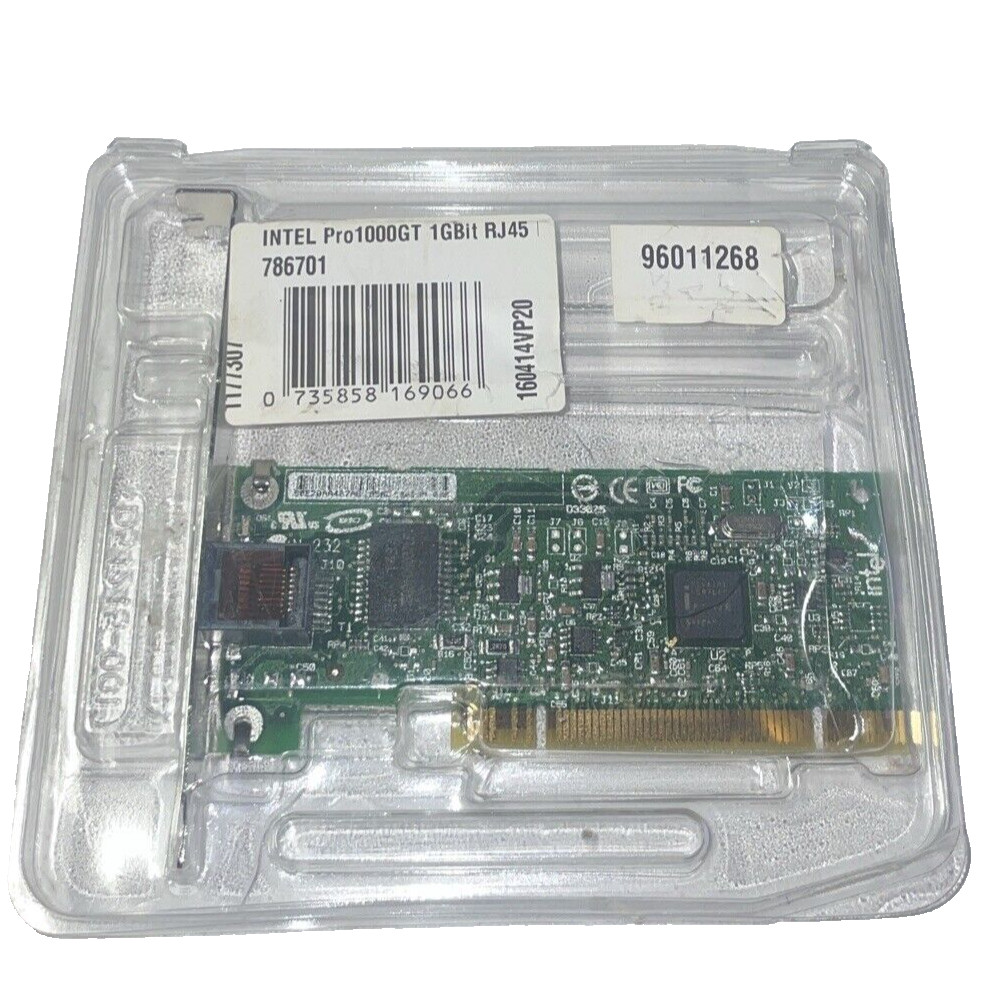 Intel PWLA8391GTBLK PRO/1000 GT 1GB Port, PCI, RJ45 Network Card Full Profile
