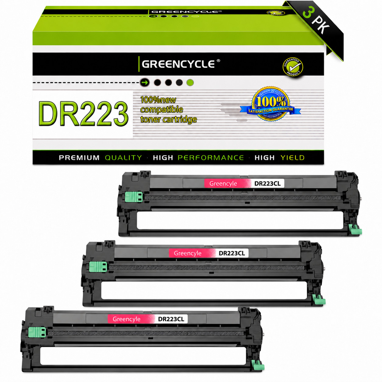 3PK DR223 Magenta Drum Unit Replace Brother DR-223CL DR-223 Brother DCPL3510CDW