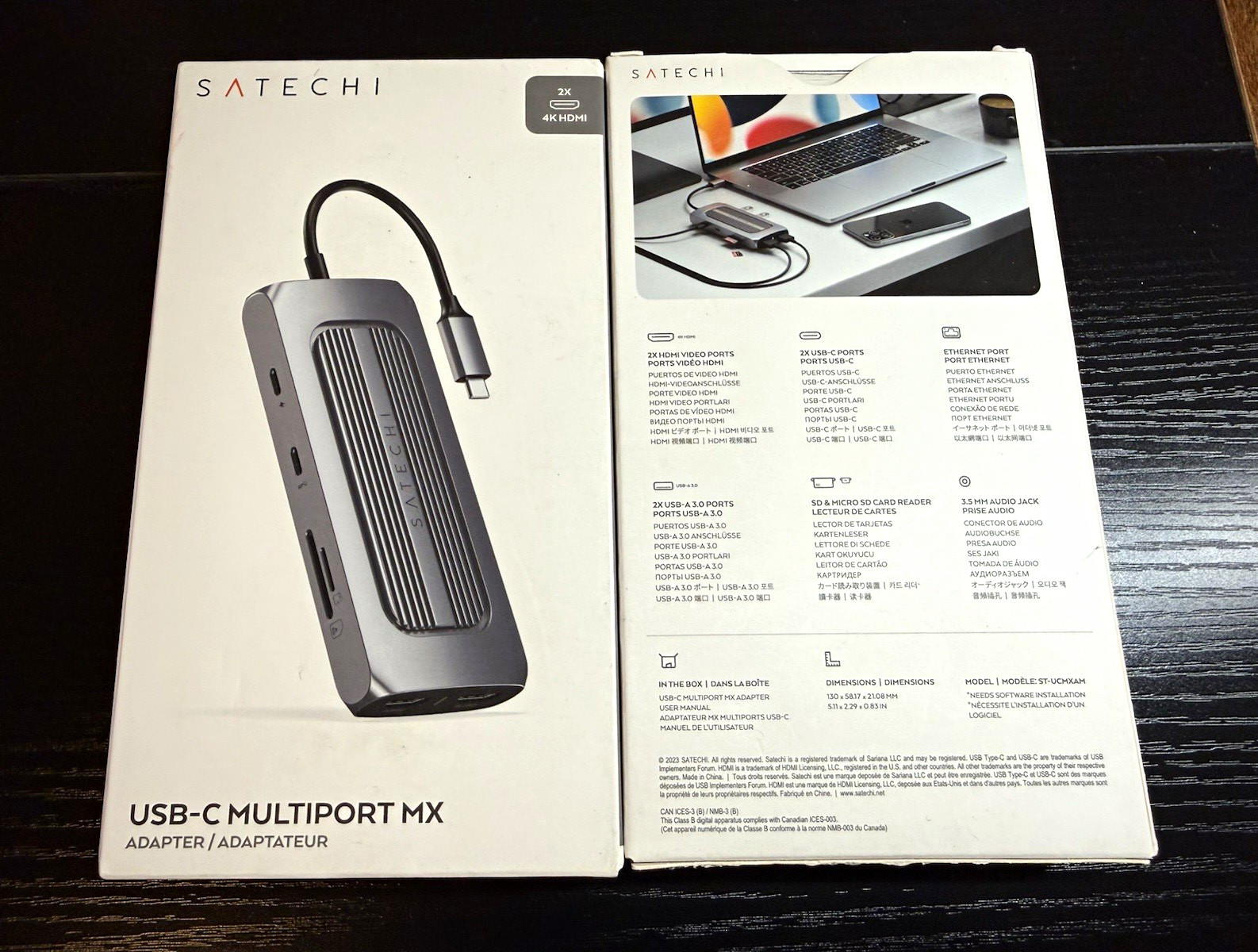 Satechi USB-C Hub Multiport MX Adapter 5-in-1 HDMI USB-A SD MicroSD Gray 