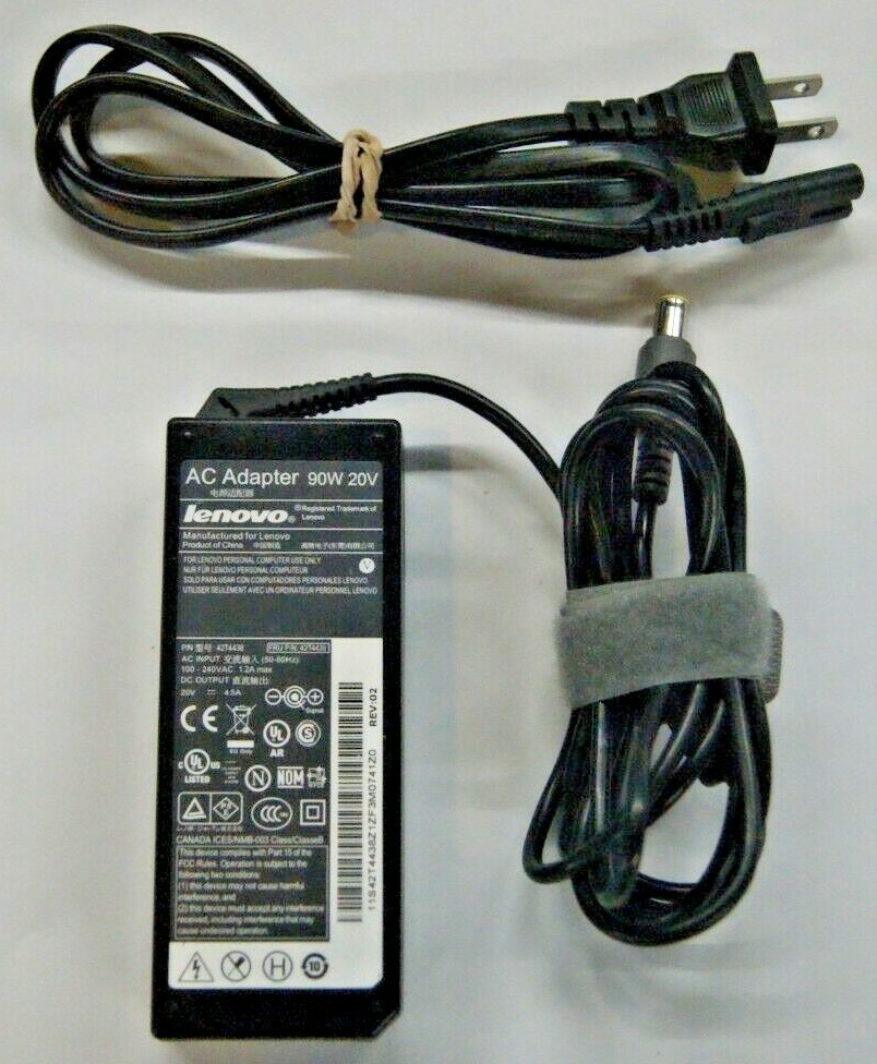Lenovo 90W 20V 4.5A Notebook AC Adapter Charger Round Tip 42T4438