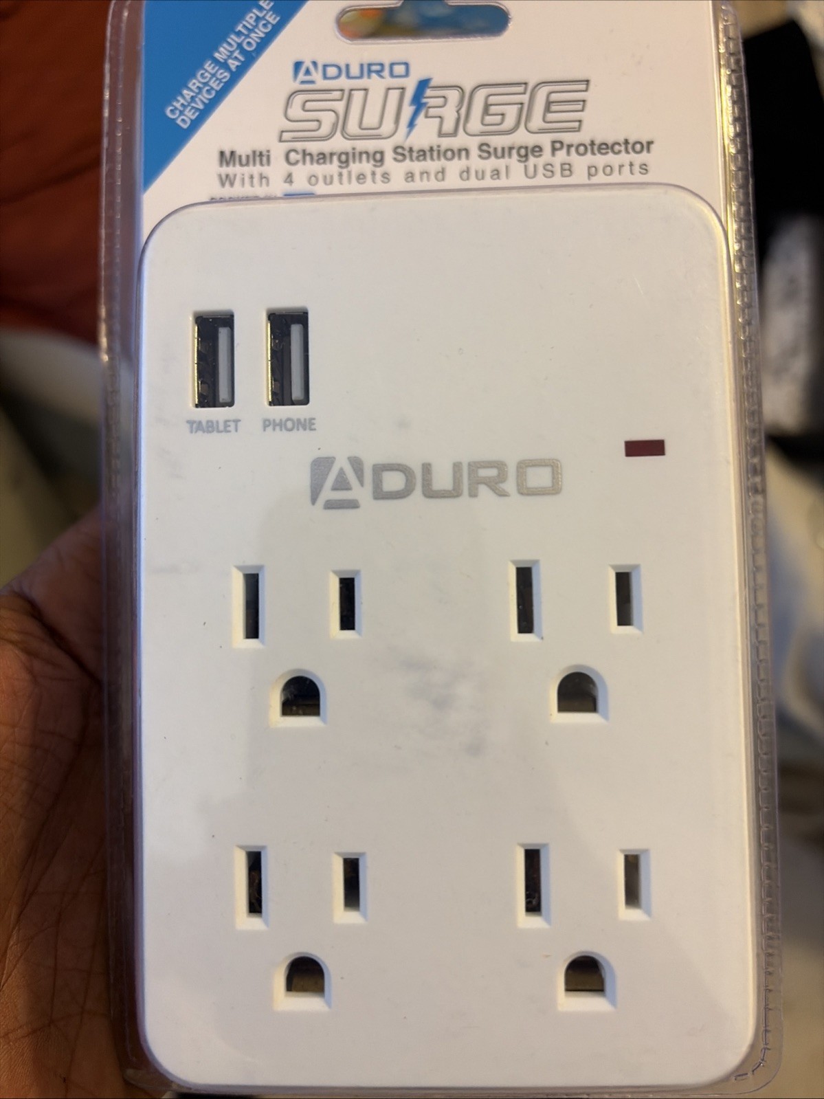 ADURO SURGE MULTI CHARGING STATION WITH 4 OUTLETS & DUAL USB PORTS