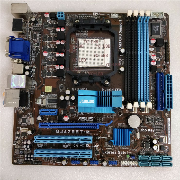 For ASUS M4A785T-M AM3 938-pin DDR3 24.4*24.4cm 785G motherboard tested ok