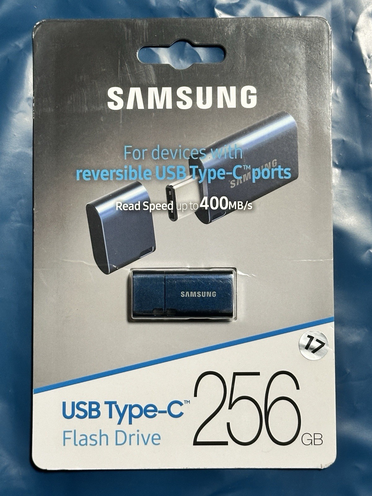 Samsung Type-C USB Flash Drive, 256GB, Transfers 4GB Files in 11 Secs w/Up