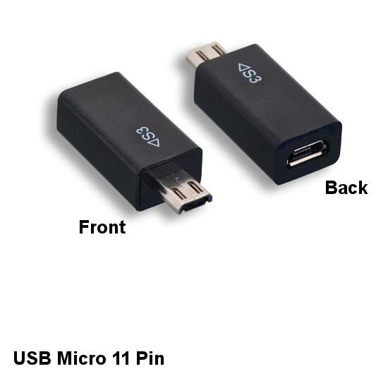 10PCS USB Type Micro 5 Pin to Micro 11 Pin Converter for Samsung Galaxy Phone