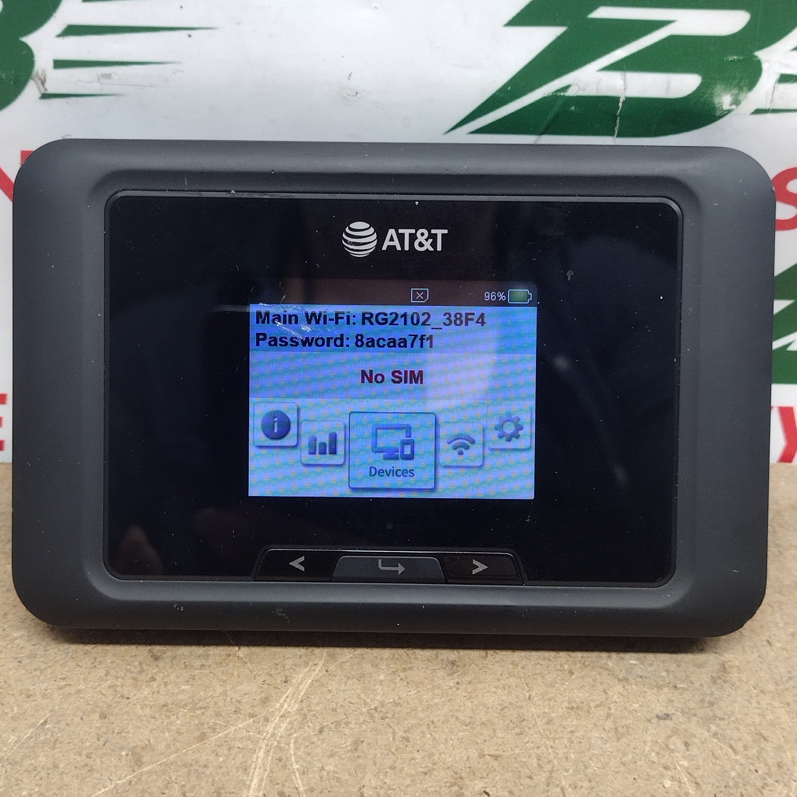 AT&T Franklin A50 5G WiFi Hotspot RG2102 - 256MB - 6468D -w/Bttry, NoChrgr- USED