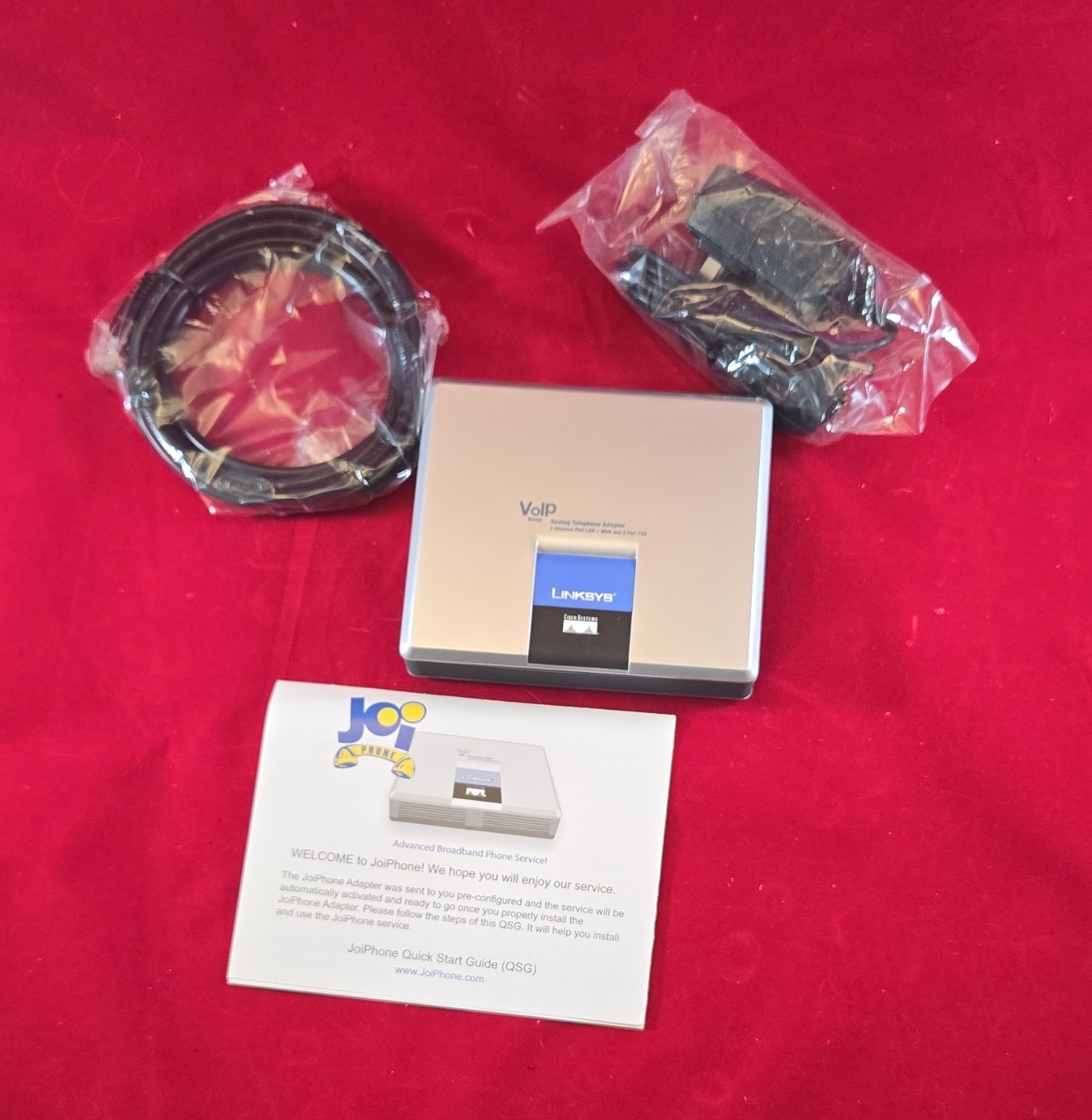 Linksys SPA2100-S2 VoIP Phone Adapter 2-Line 2 Phone Ports RJ-11/RJ-45 Silver