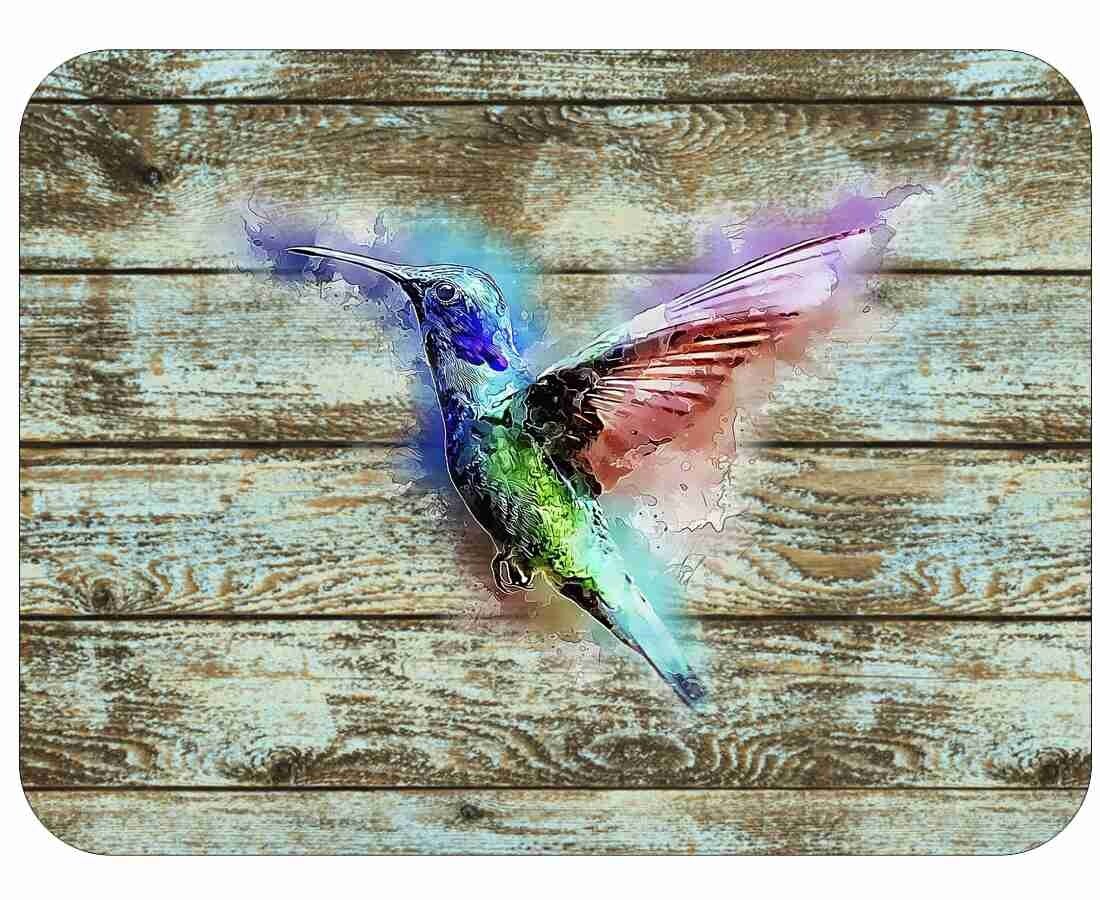 HummingBird Wild Life Flower Art Colorful  Art Mousepad 7 x 9 Art mouse pad