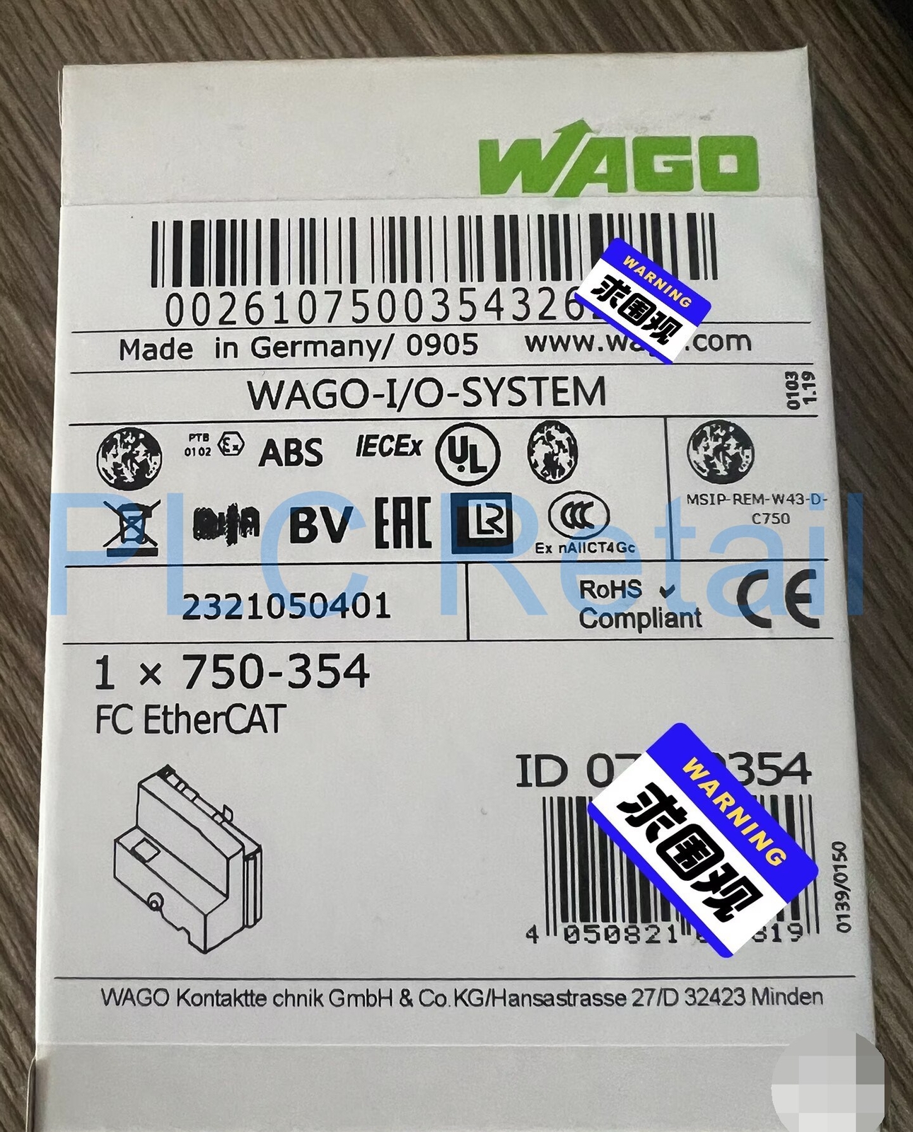 1PCS NEW WAGO 750-354 PLC module DHL shipping