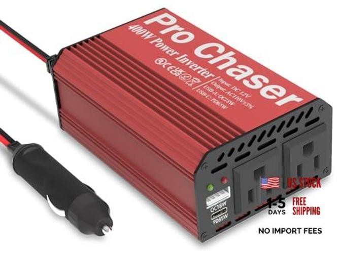 400W Power Inverters for Vehicles DC 12v to 110v AC Car Inverter