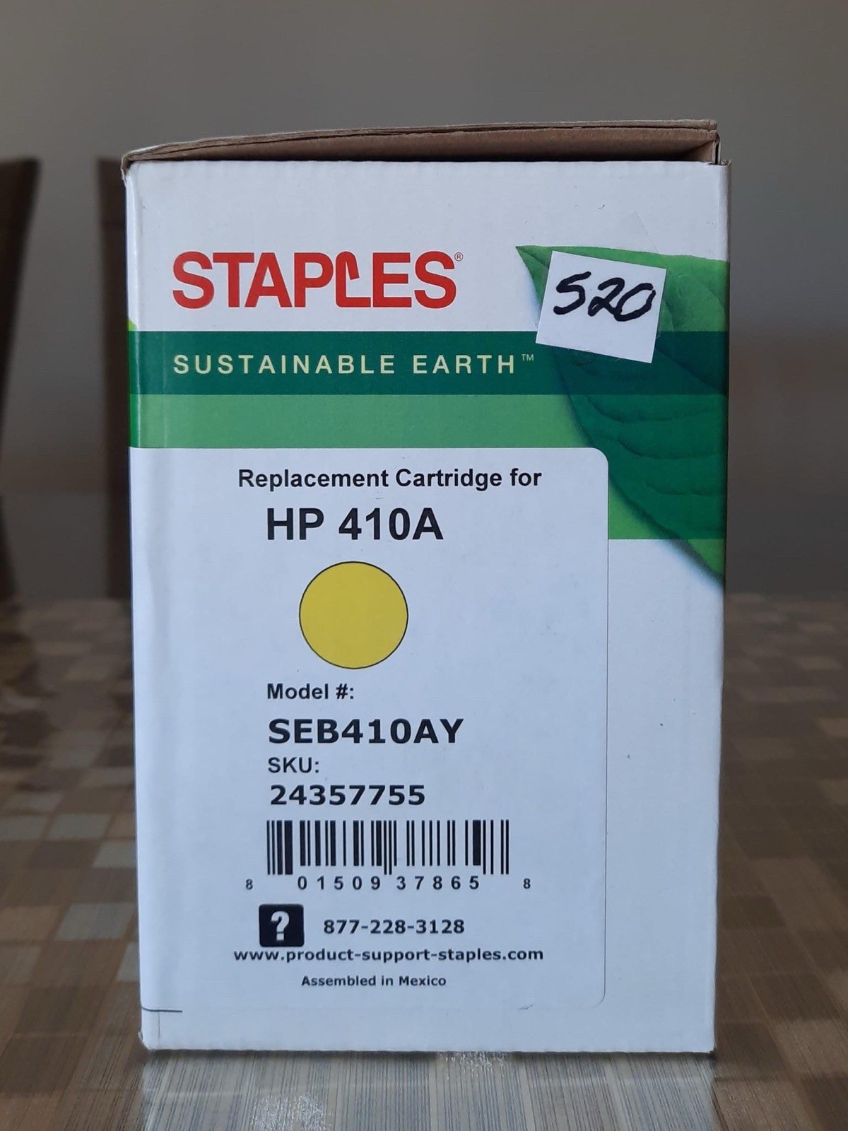 Staples 410A Toner Cartridge Yellow Standard Yield Replacement