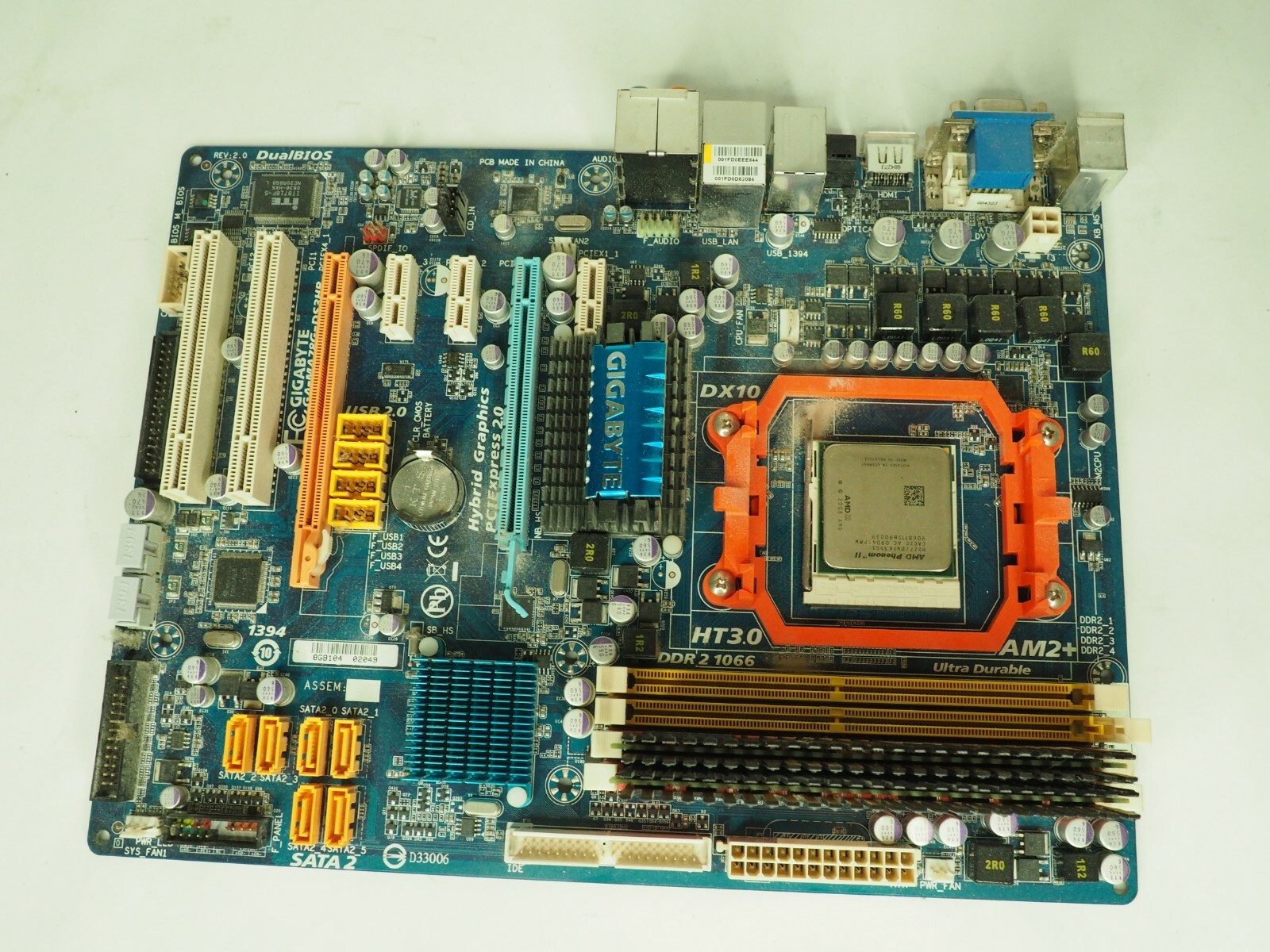 Gigabyte Motherboard GA-MA78G-DS3HP AMD Phenom II X3 720 BE CPU 4GB DDR2 RAM