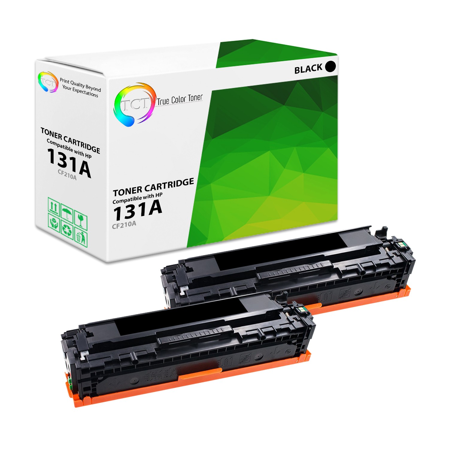 TCT 2 Black CF210A 131A Toner Cartridges For HP Pro 200 Color LaserJet M251nw