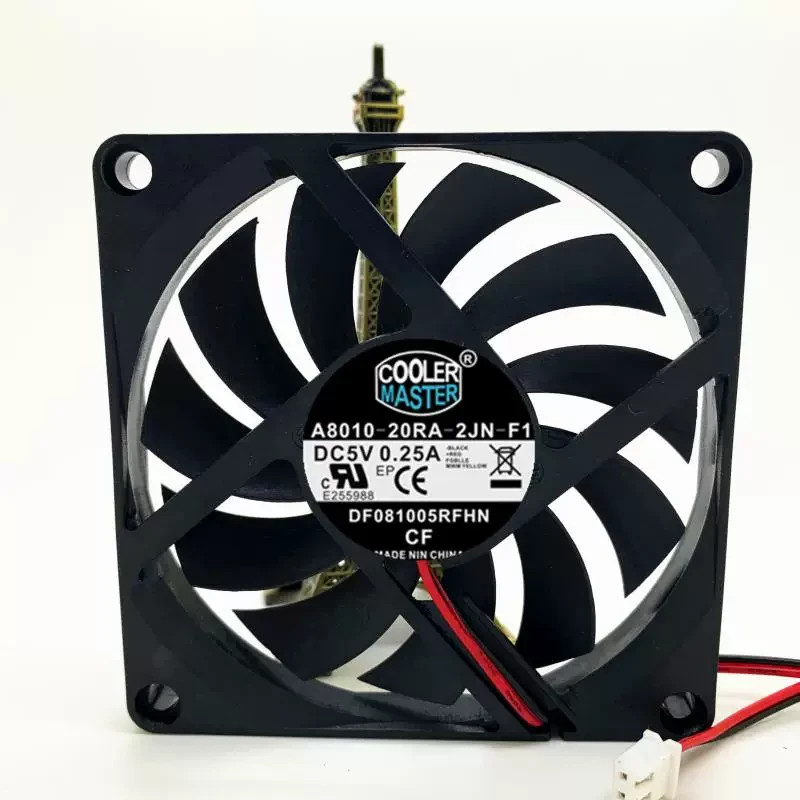 1PCS COOLER MASTER  A8010-20RA-2JN-F1 5V 0.25A 8010 Silent Fan