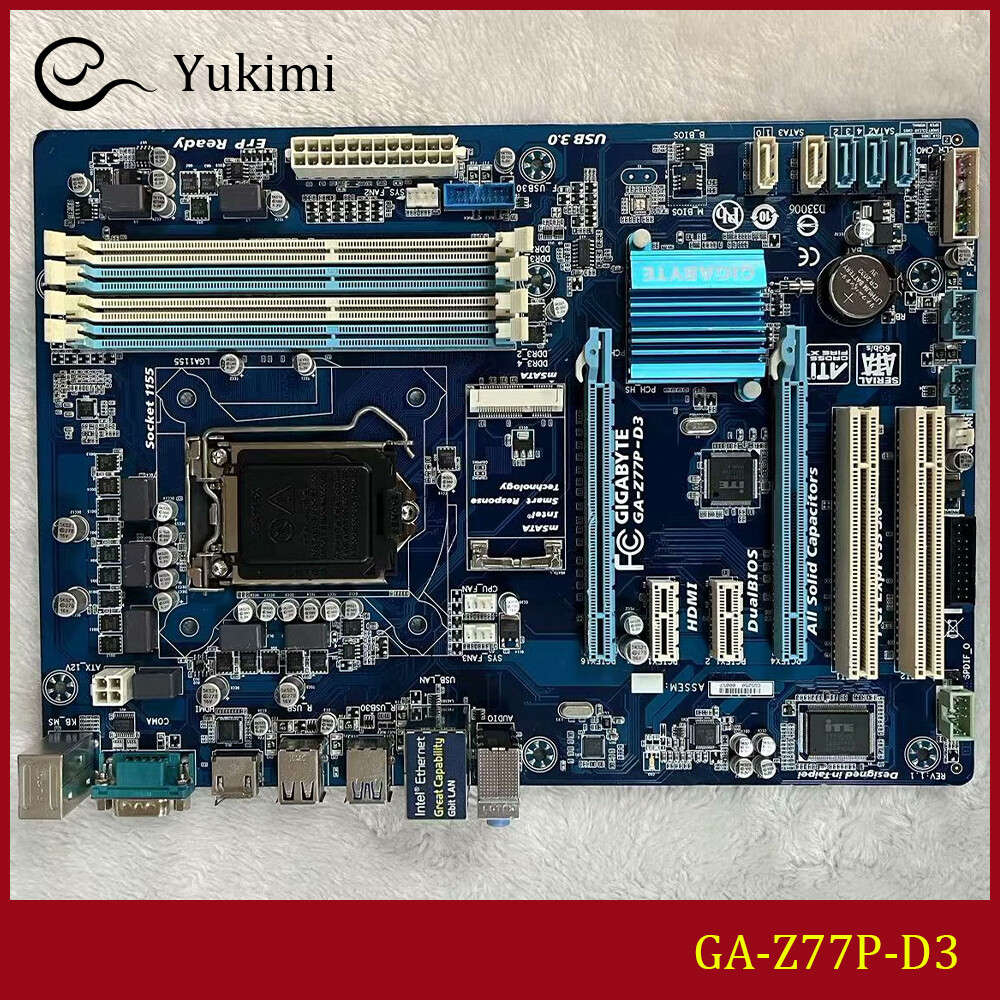 FOR GIGABYTE GA-Z77P-D3 DDR3*4 32GB LGA 1155 HDMI ATX Motherboard Test OK