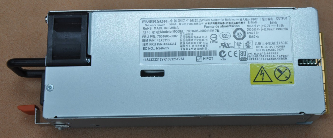 Lenovo IBM X3550 X3650 M4 Server 750W Redundant Power Supply 43X3313 43X3314