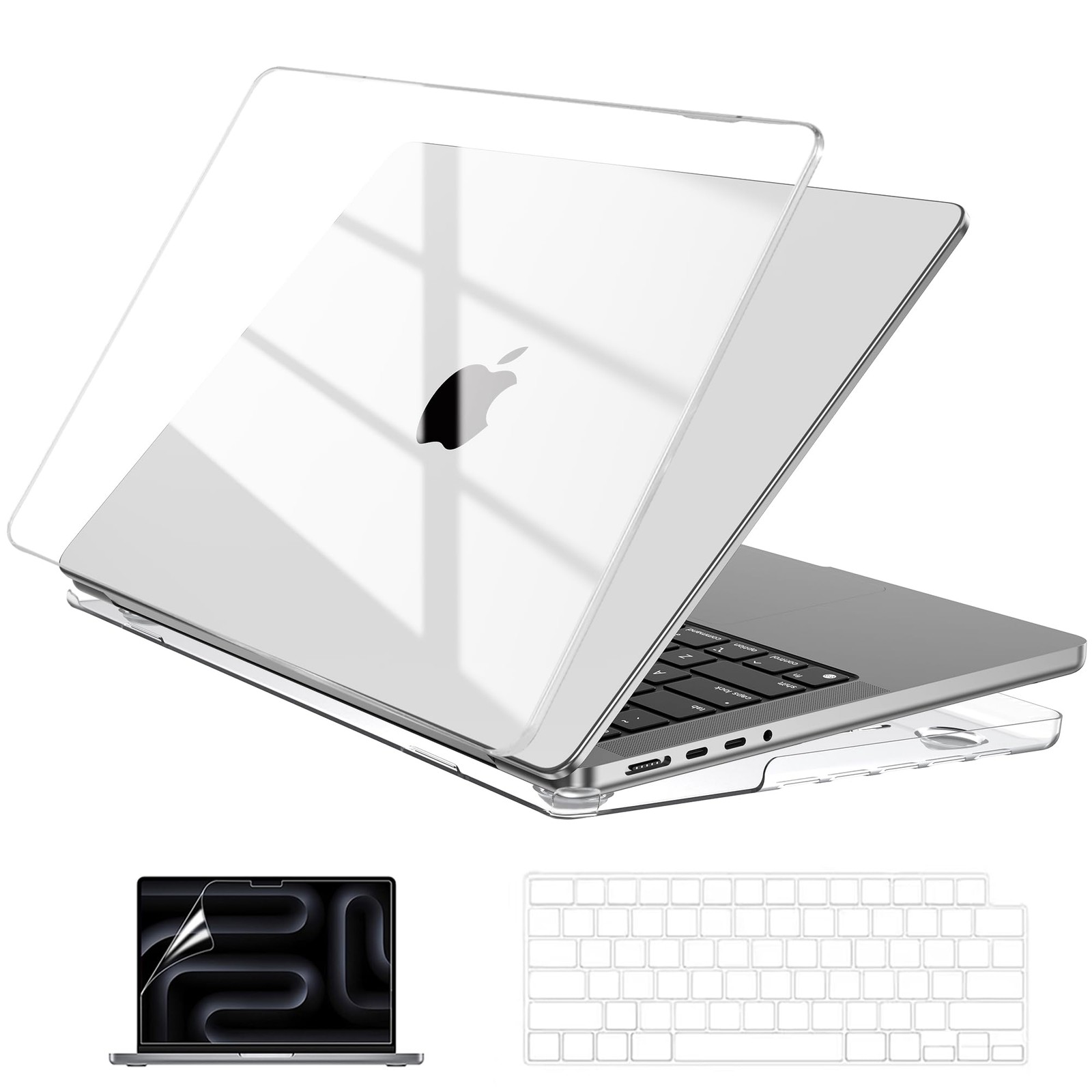 EooCoo Case Compatible with MacBook Pro 14 14", Crystal Clear