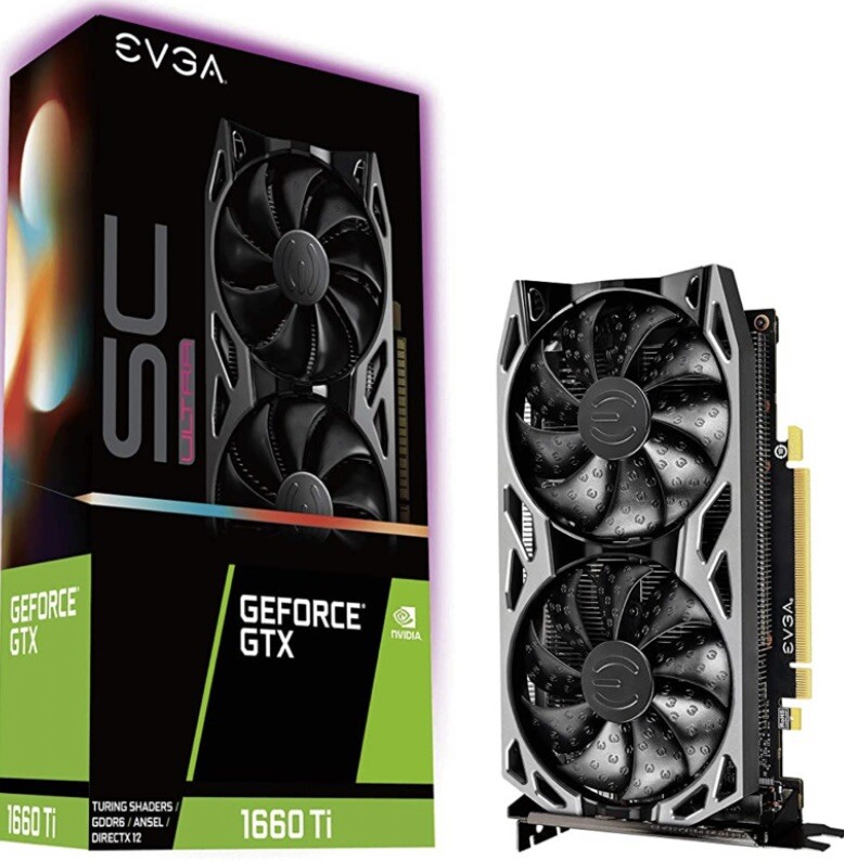 EVGA 06G-P4-1667-KR GeForce GTX 1660 Ti SC Ultra Gaming, 6GB GDDR6, Dual Fan