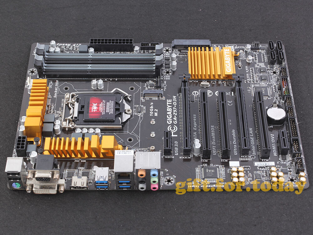 GIGABYTE GA-Z97-D3H LGA 1150 Intel Z97 USB 3.0 SATA 6Gb/s Motherboard With I/O