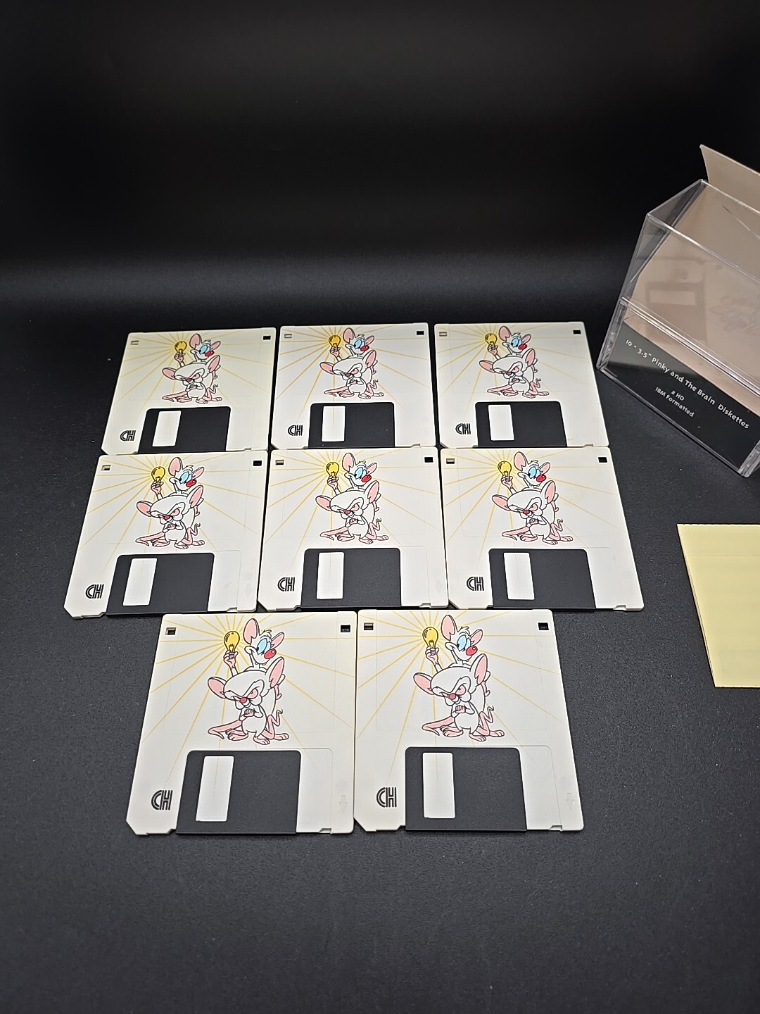 Vintage WB Store Pinky & The Brain 3.5” Floppy Diskettes Disk Set 8 / 1998