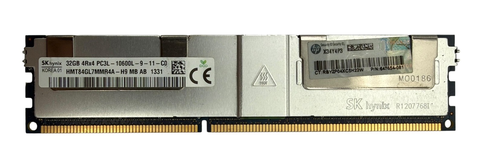 SK Hynix 32GB (1x32GB) PC3L-10600L DDR3-1333 Server Memory  HMT84GL7MMR4A-H9