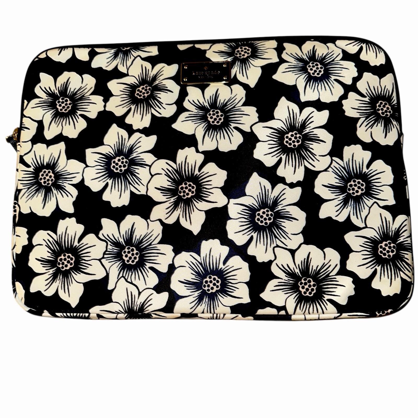 KATE SPADE Blake Avenue Laptop Sleeve Floral Black 13.5"x10"x1" Padded