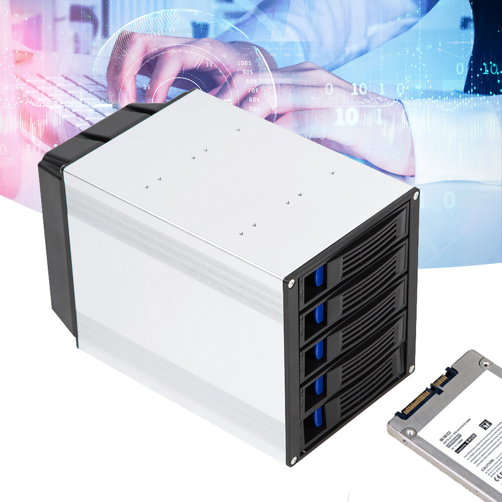 Hard Drive Enclosure Internal 5-Bay Hot Swap Bay Mobile Rack for 5 x SATA 3.5"