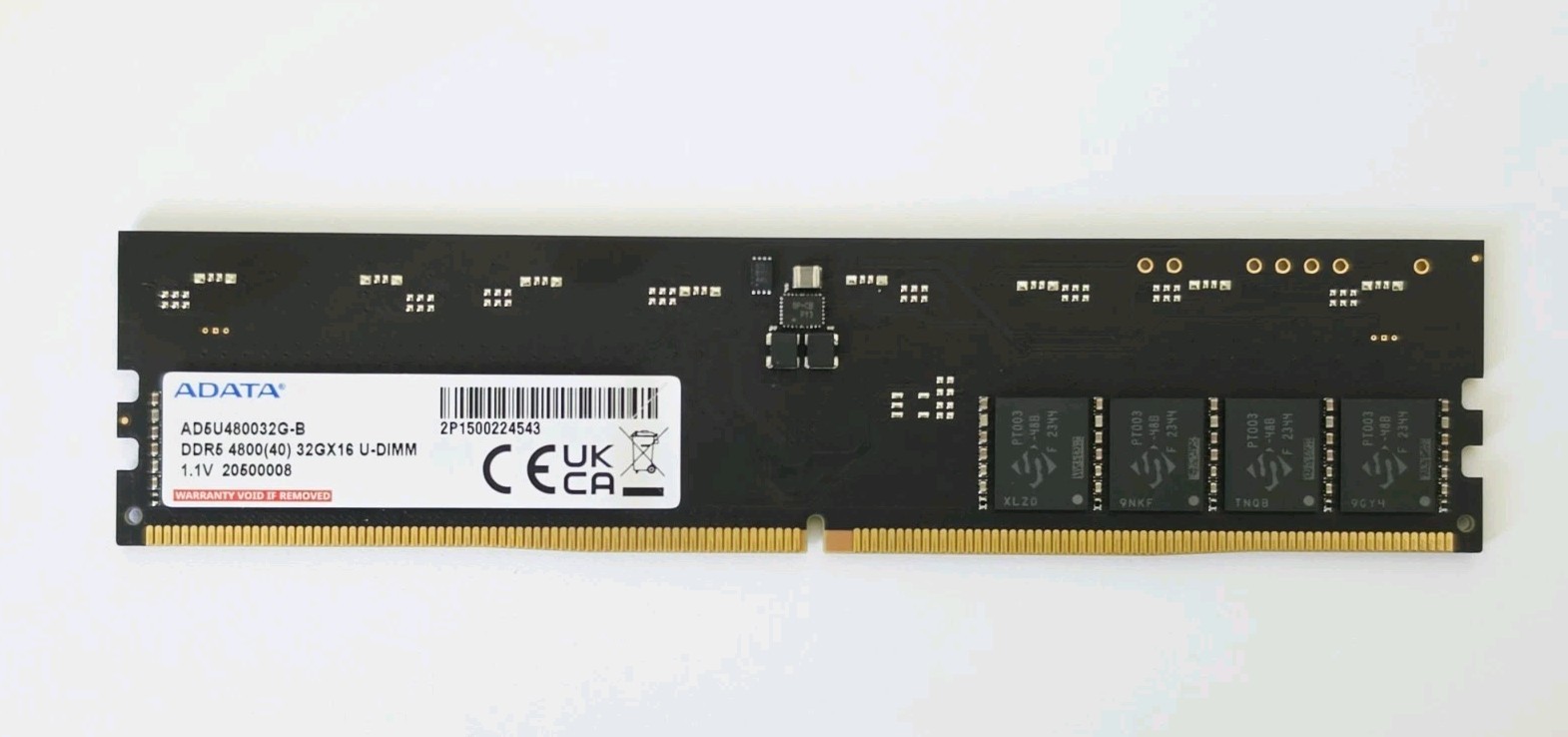 ADATA Premier 32GB 1x32GB DDR5 4800 CL40 U-DIMM Desktop Memory