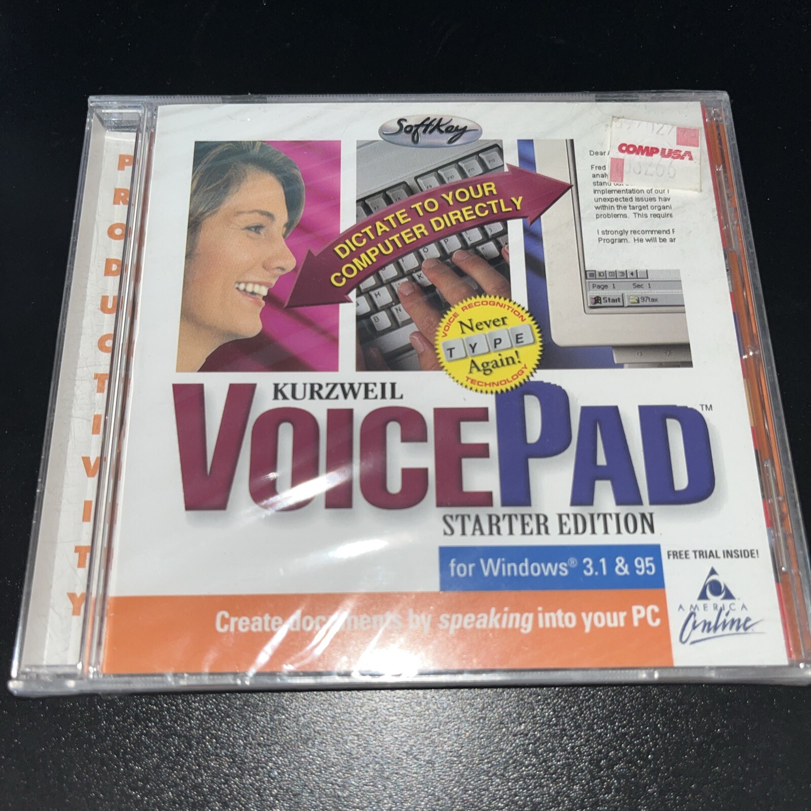 1997 Kurzweil Voice Pad Starter Edition, PC, CD-ROM, Windows 3.1 / 95