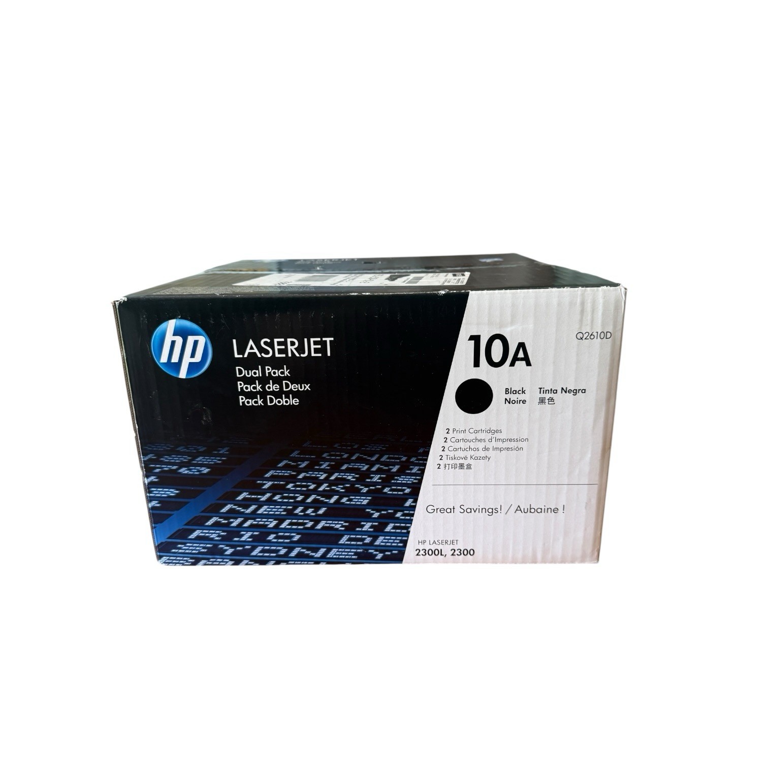 Genuine HP 10A Dual Pack Q2610D Black Toner Cartridge 2300L 2300 - New