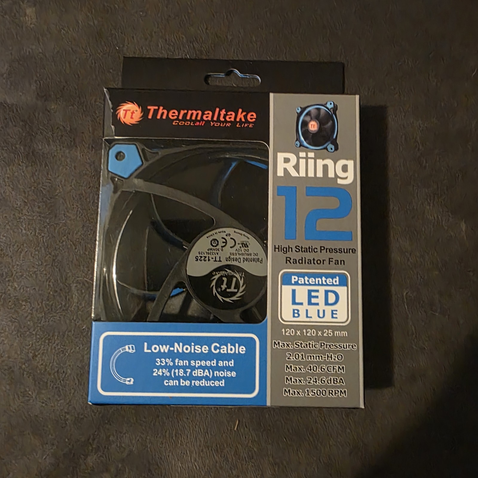 Thermaltake TOUGHFAN 12 Turbo 120mm Case Fan - Black