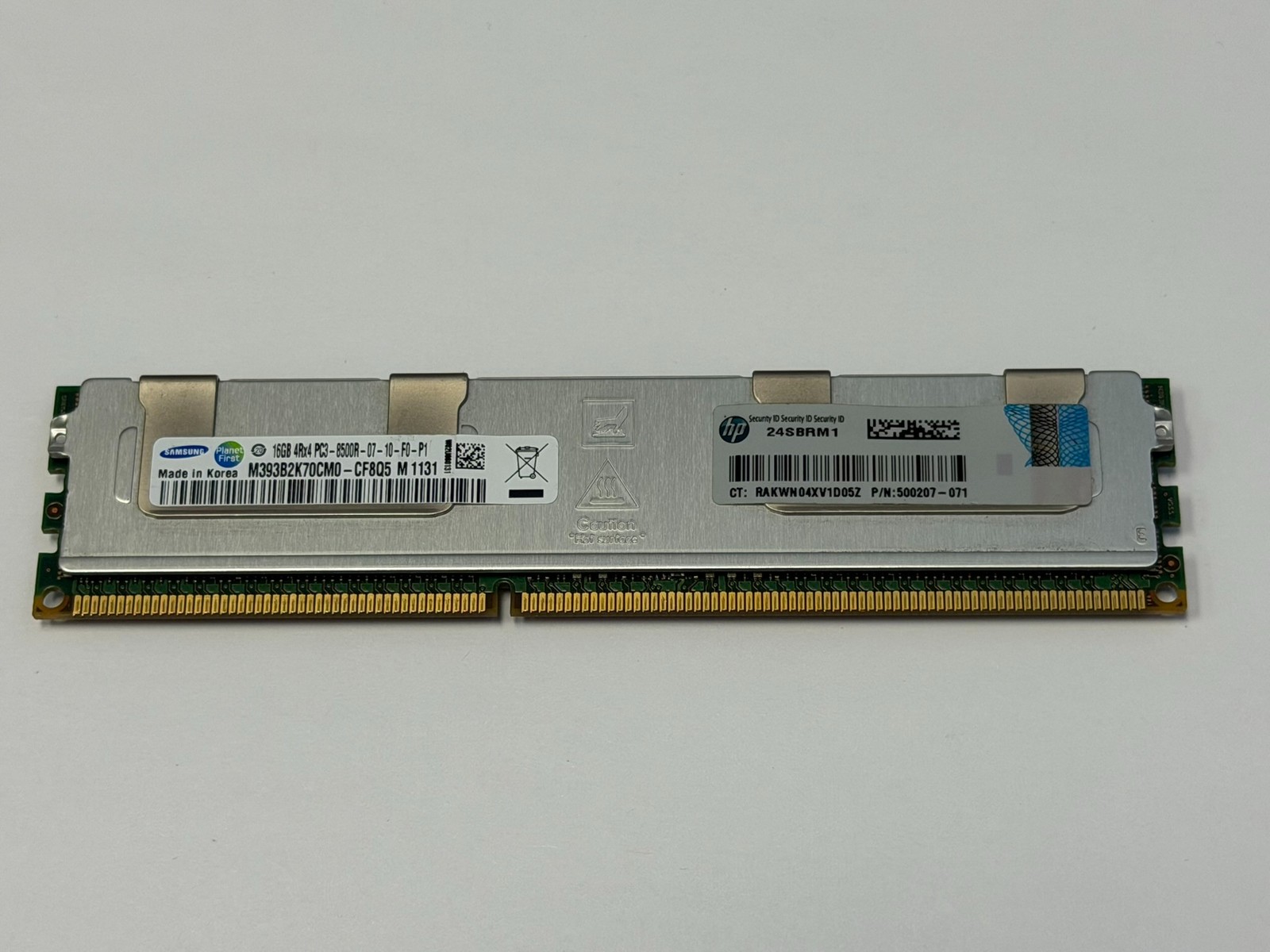 Samsung 16GB (1 Stick) PC3-8500R DDR3 1066 ECC Server Memory M393B2K70CM0-CF8Q5
