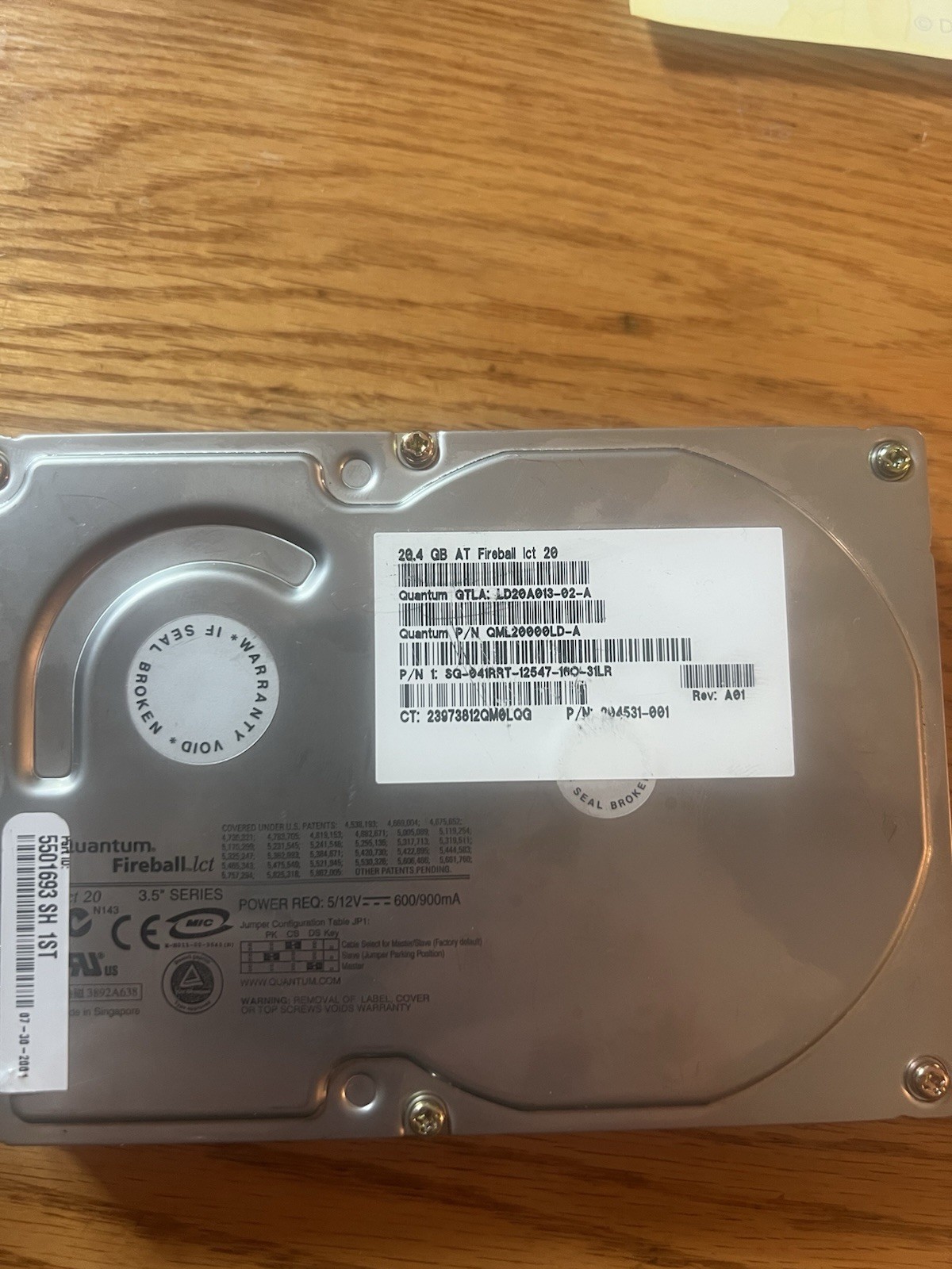 Quantum Fireball LCT 20 3.5" HDD 20.4 GB QML20000LD-A  IDE PATA  Tested, Working