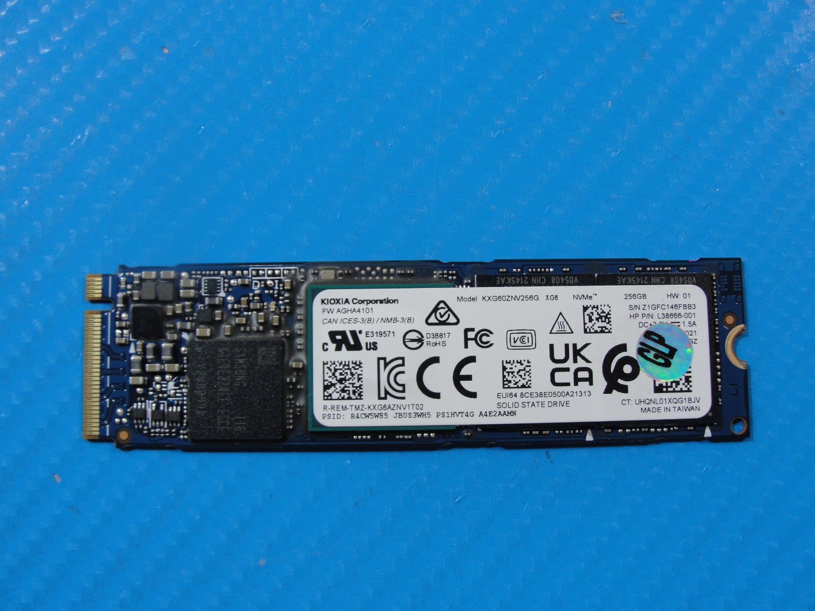 HP 840 G8 KIOXIA 256GB M.2 NVMe SSD Solid State Drive KXG60ZNV256G L85350-001