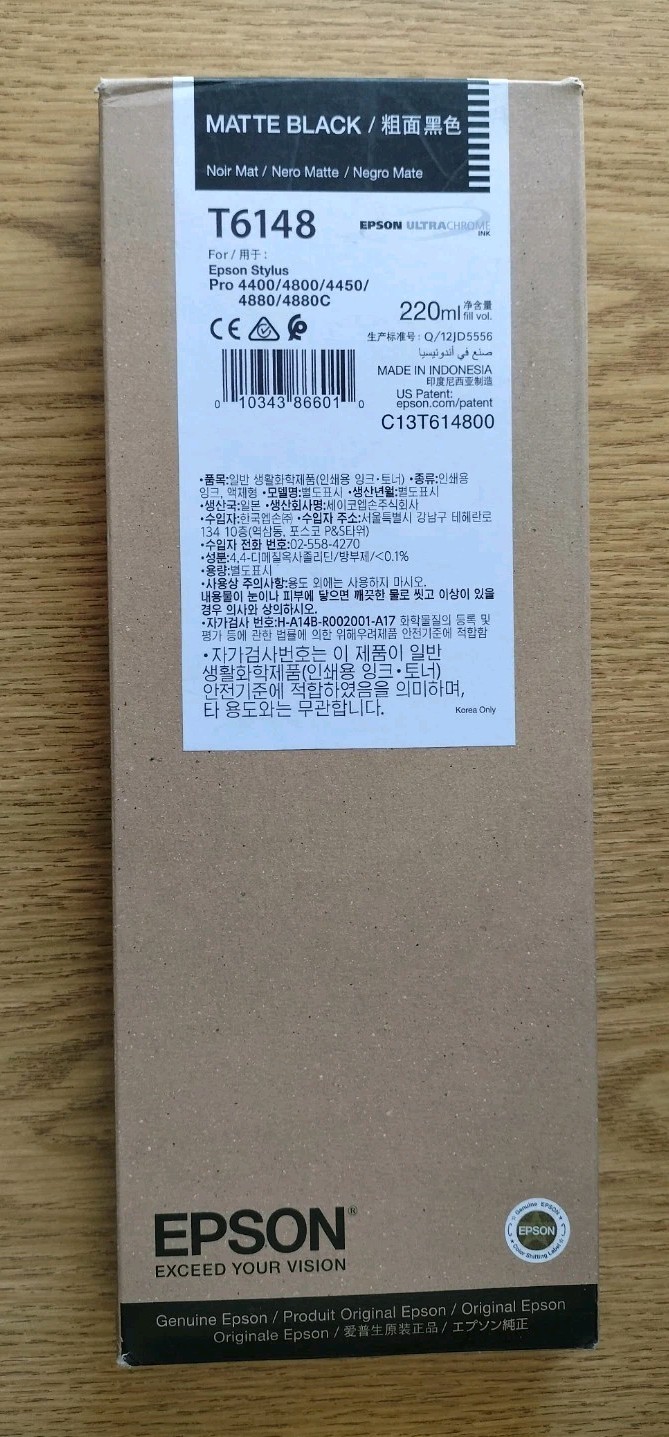 05-2013 NEW GENUINE EPSON T6148 MATTE BLACK 220ml K3 INK STYLUS PRO 4800 4880