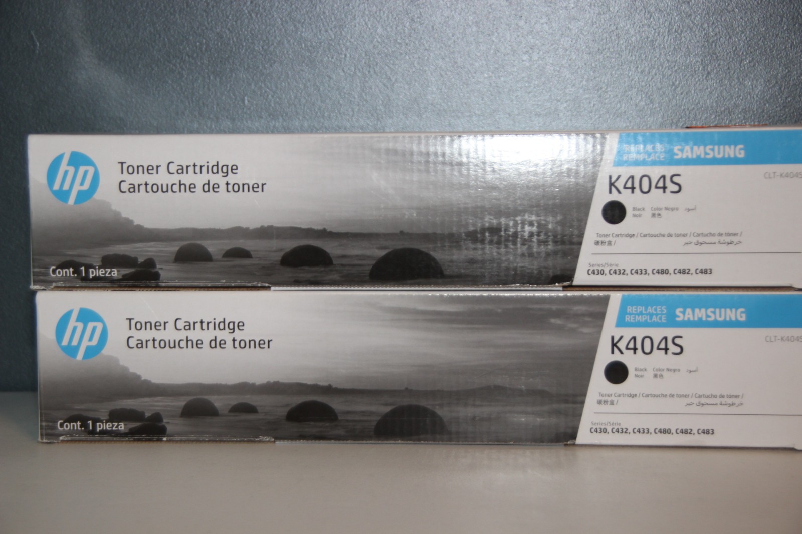 2-Pack Samsung HP CLT-K404S Black Toner Cartridges