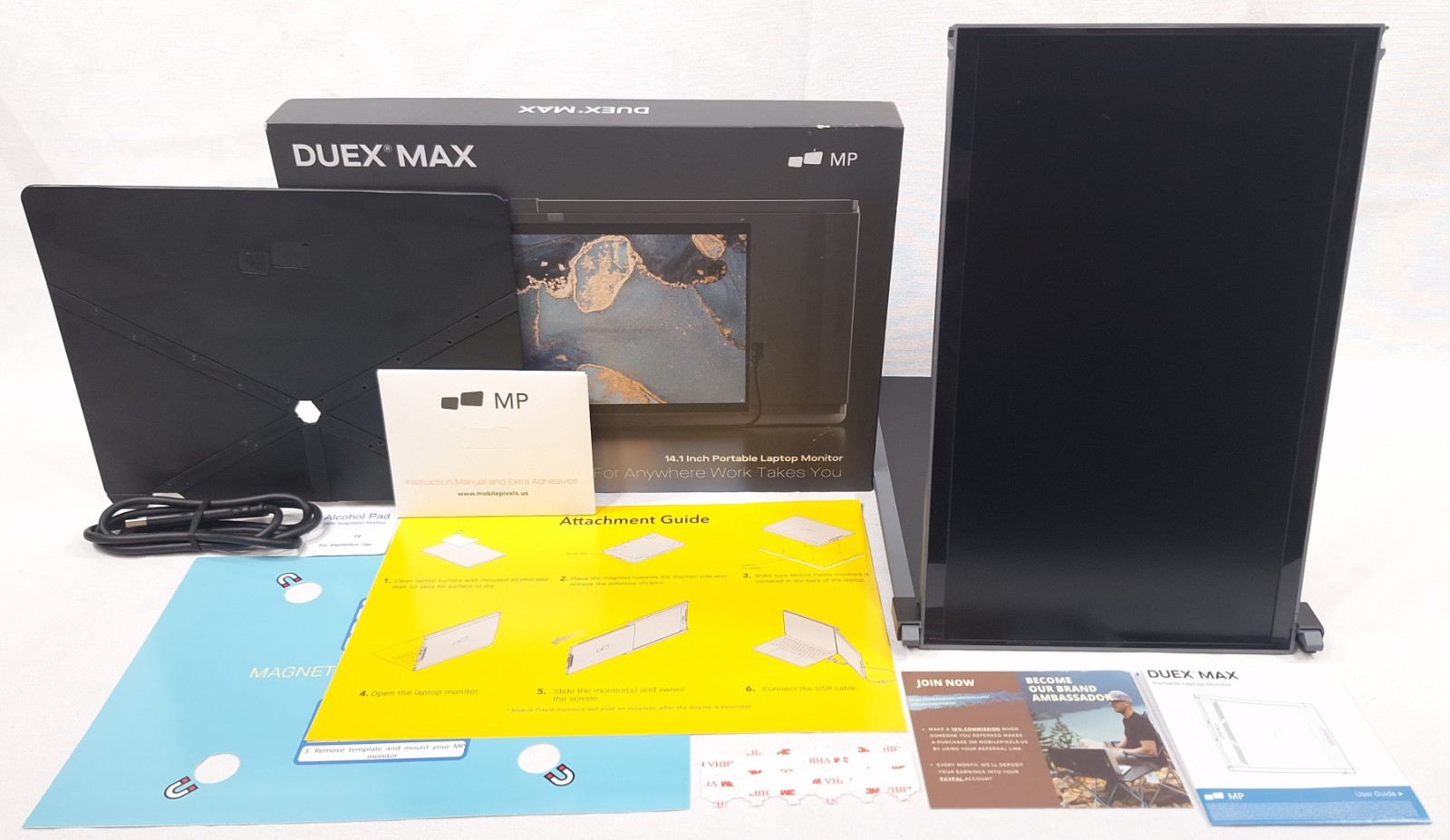 Mobile Pixels 101-1007P04 MP Duex Max Grey 14.1" Widescreen Portable Monitor