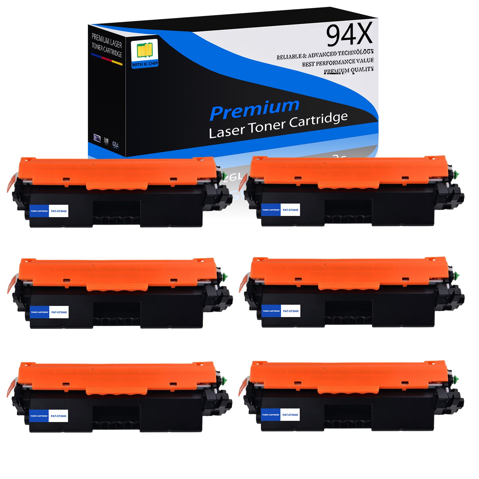 6PK Black CF294X Toner Cartridge For HP LaserJet Pro MFP M148dw M148fdw M149fdw