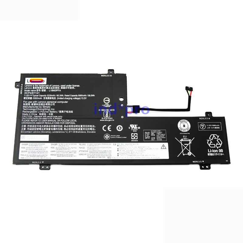 Original New L18M3PFA Laptop Battery 11.52V 5235mAh 60.3Wh For Yoga C740-15IML