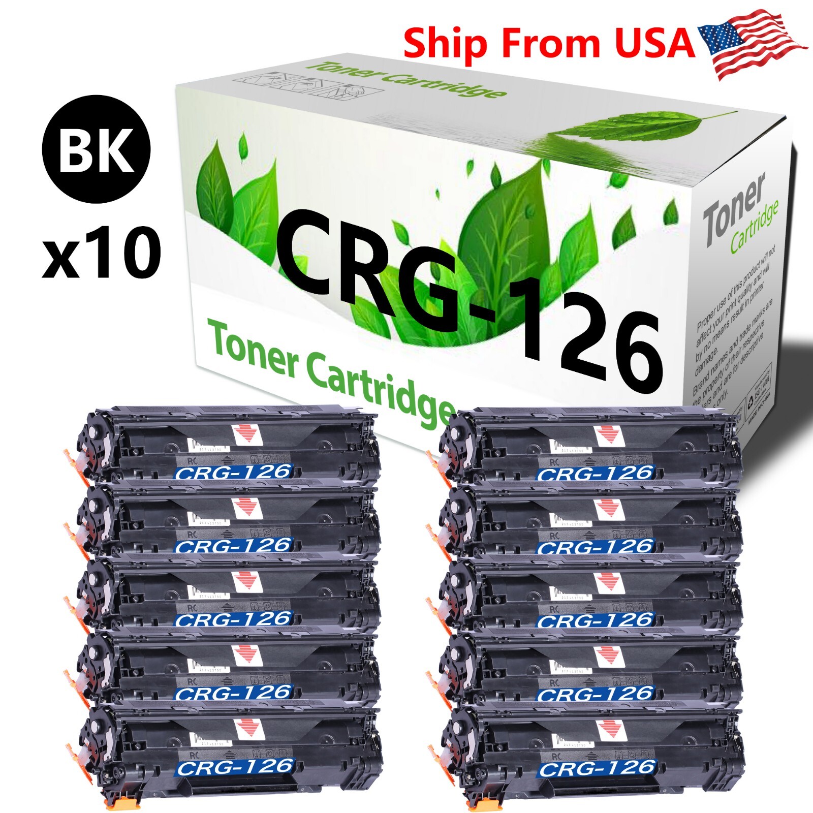 10PK CRG126 CRG-126 Toner Cartridge For imageCLASS LBP6200 LBP6230 Printer