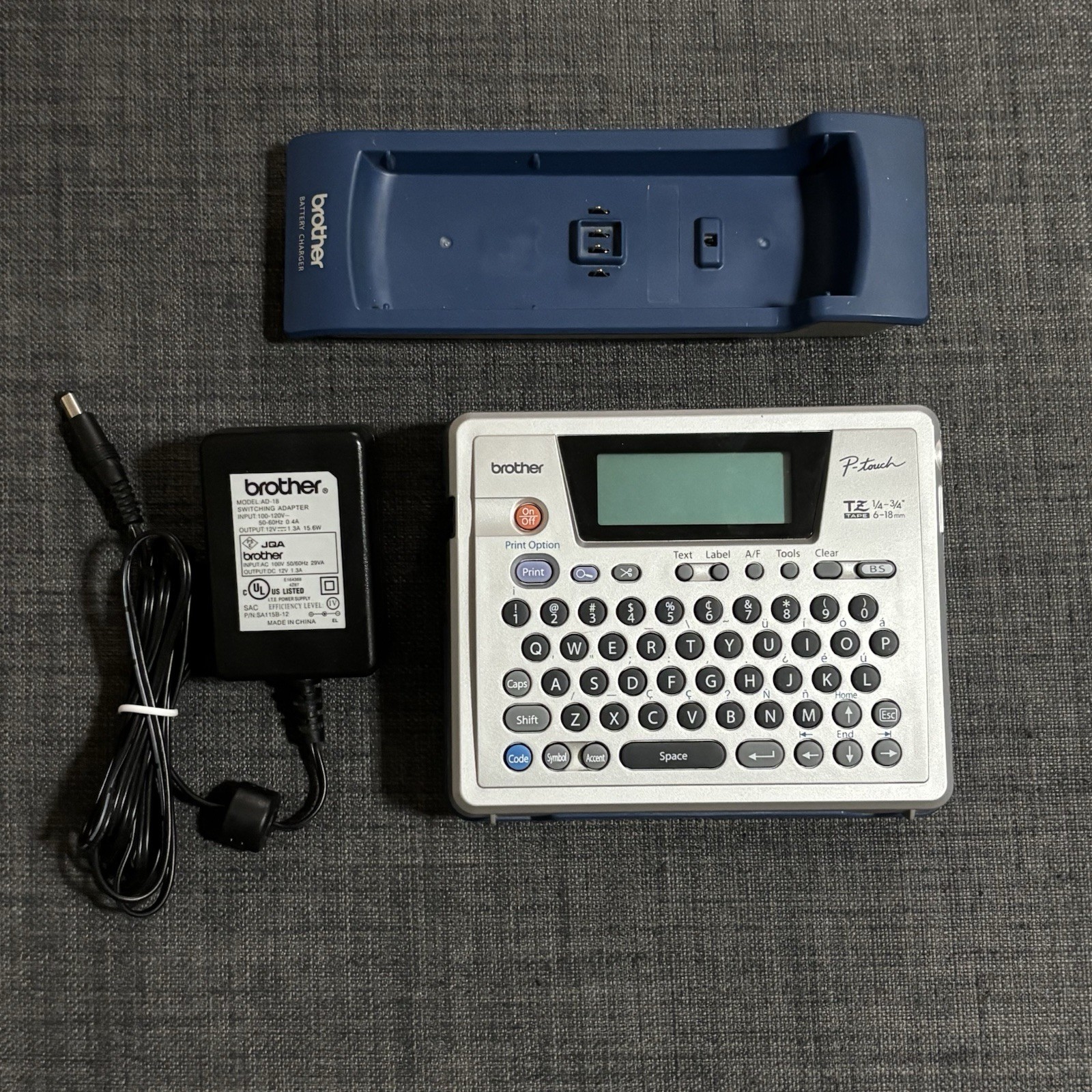 Brother P-Touch Model PT-18R Rechargeable Labeler With Dock