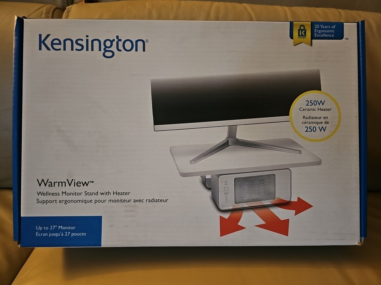 Kensington WarmView Wellness Computer Monitor Stand With Heater New HTF