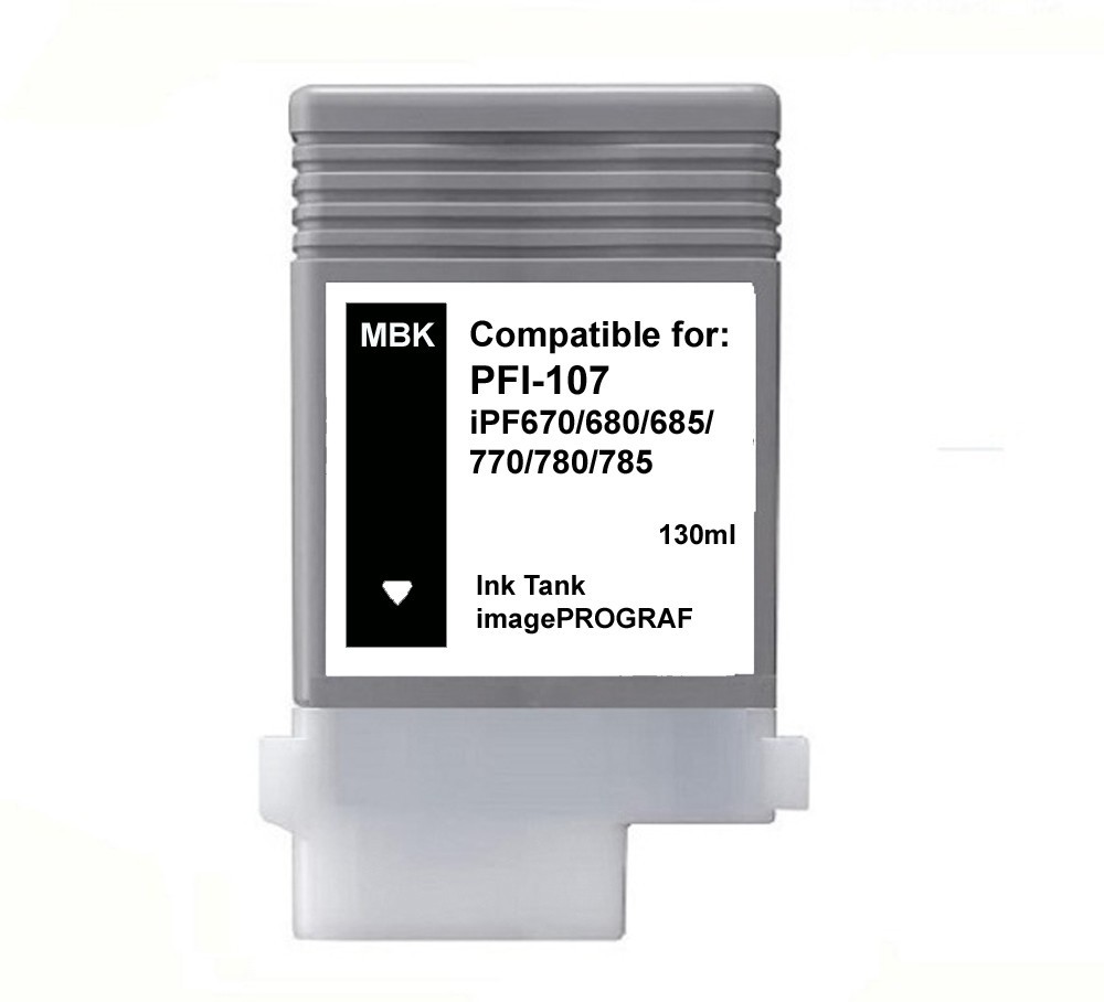 PFI107 MBK Matte Black Ink Cartridge fit Canon  IPF670 IPF680 IPF685 IPF770