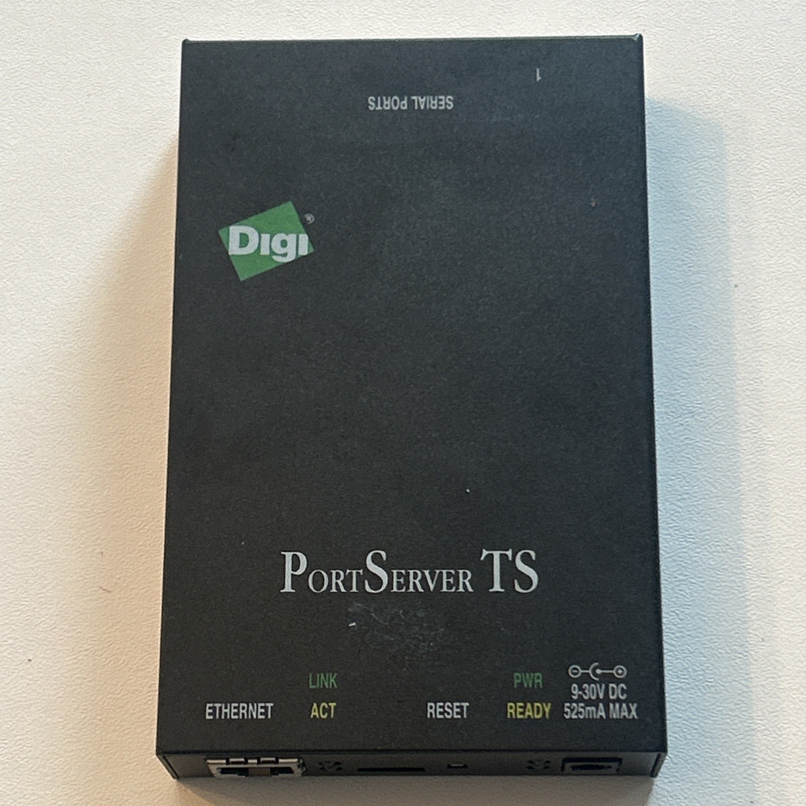 Digi PortServer TS 2 port RS-232 serial device server Tested Works No Power