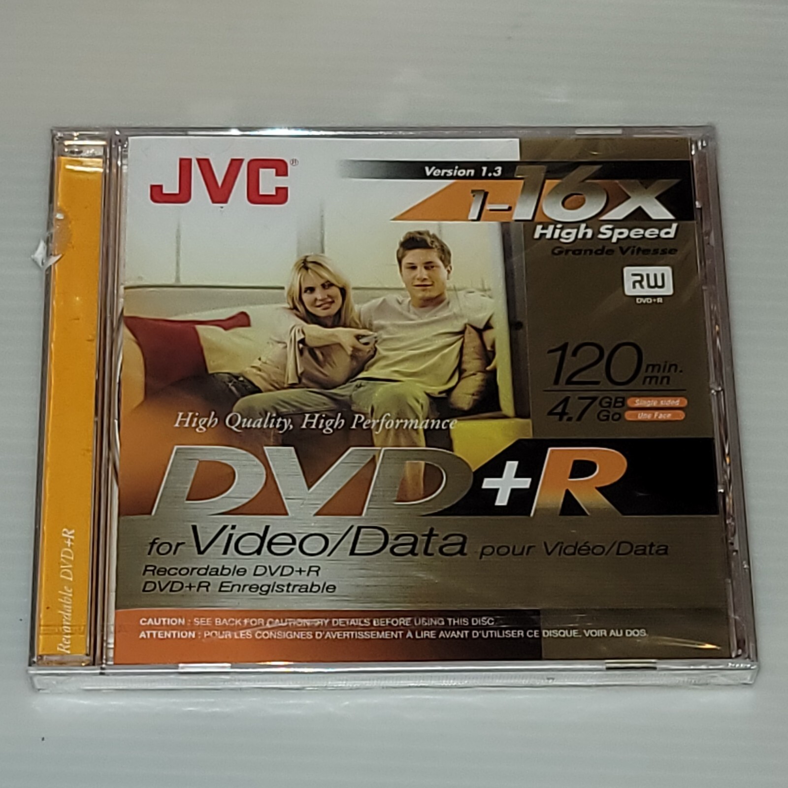 JVC DVD+R 1-16x High-Speed Disc for Video/Data Single Version 1.3 120 Min