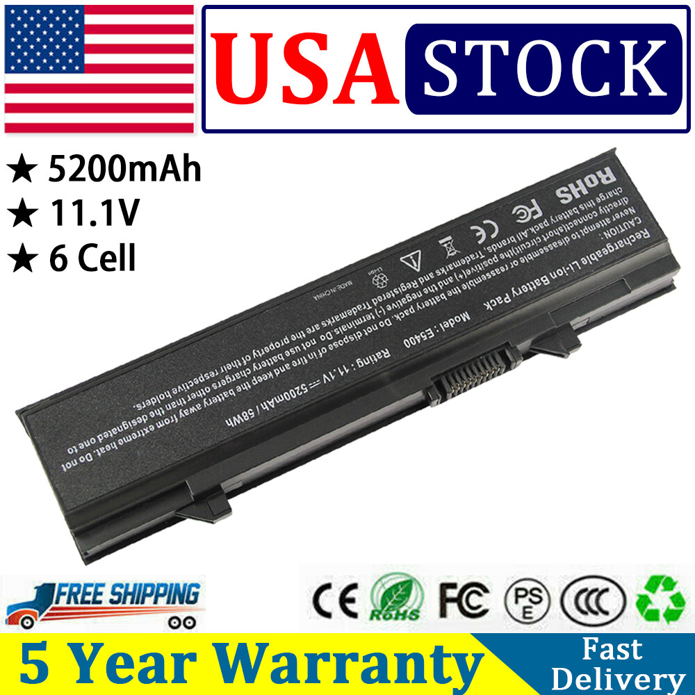 6Cell Battery for Dell Latitude E5400 E5500 E5410 E5510 KM742 PX644H Notebook PC