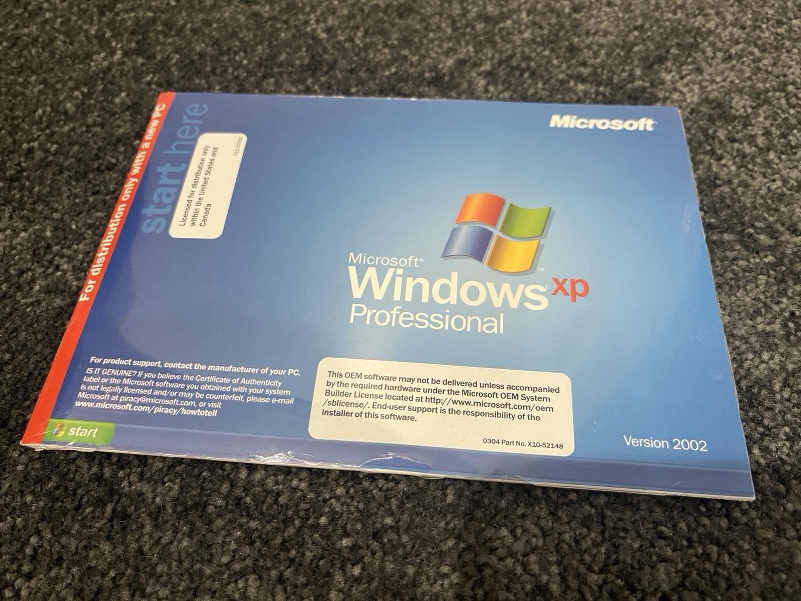 Windows XP Pro With Installer CD - Unopened Wrapping